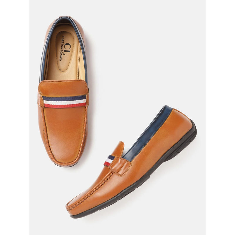 Carlton London Stripes Tan Loafers (EURO 40)